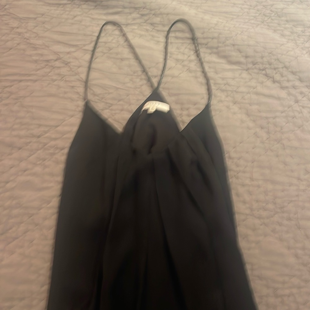 Milly silk - racer back blouse with leather straps.